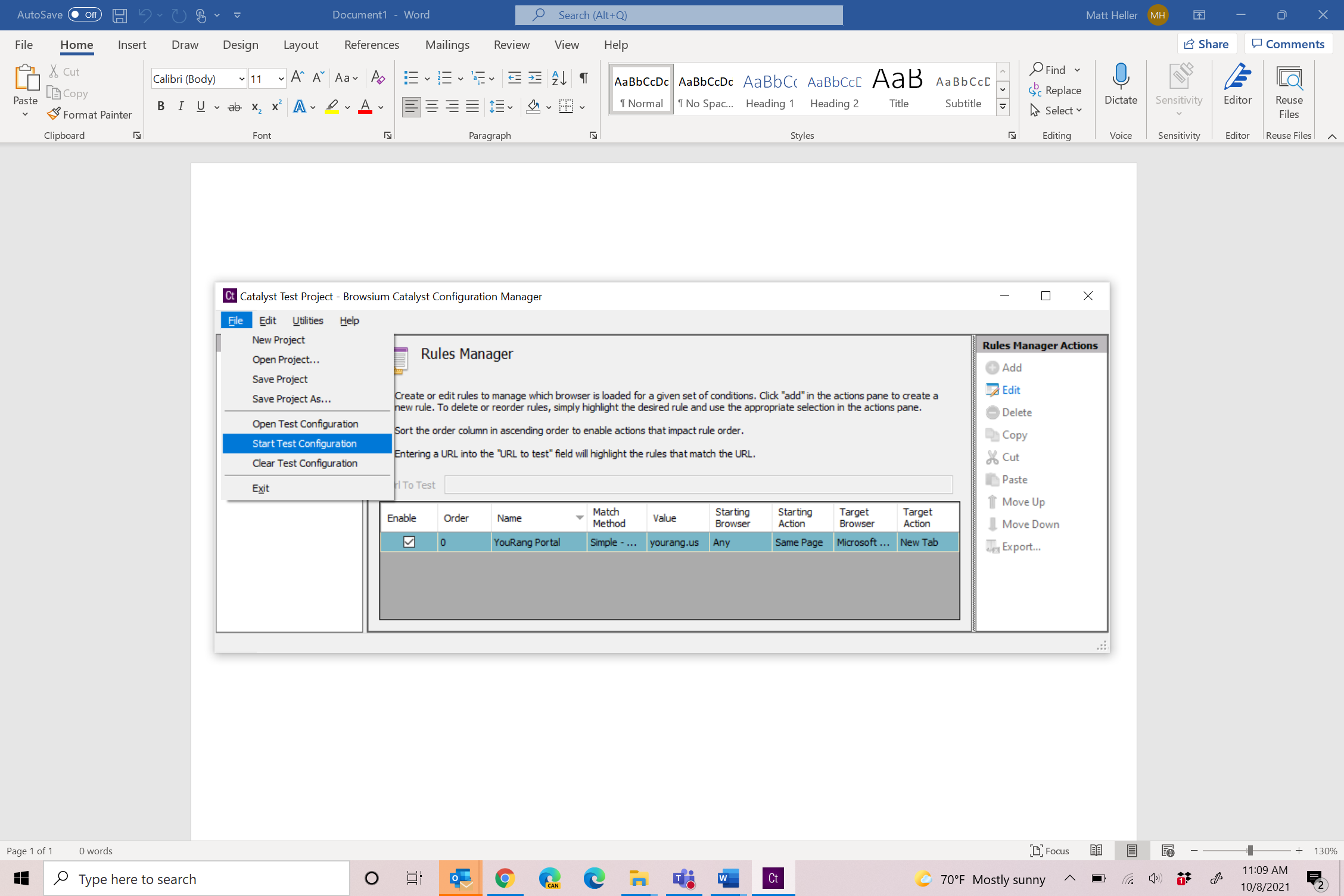 Graphical user interface, application, Word Description automatically generated