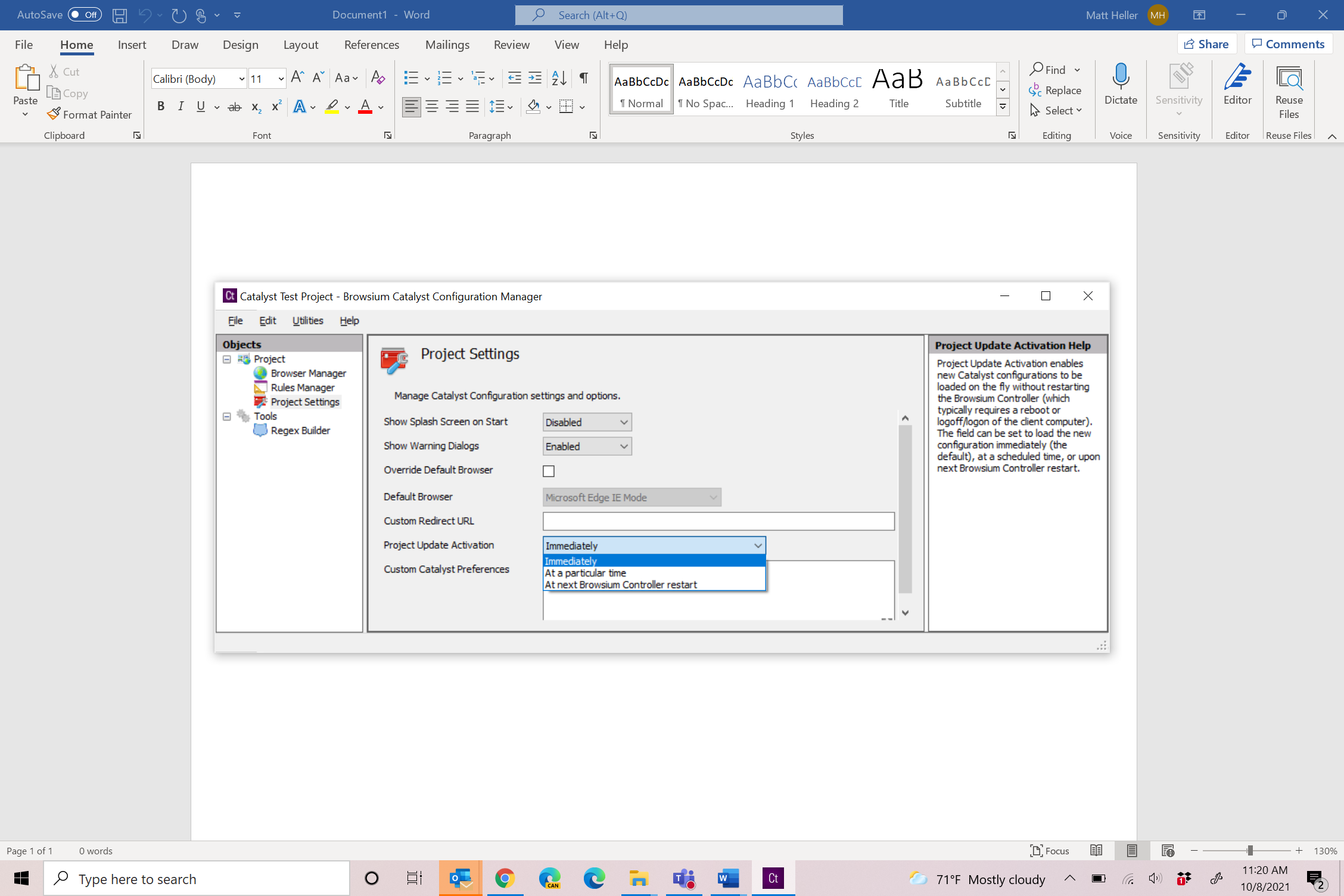 Graphical user interface, application, Word Description automatically generated